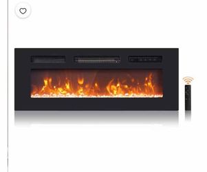 New FITUEYES 40" Electric Fireplace Recessed & Wall Mounted, 1500W