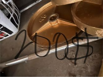 200$ a set of 45s pound plates Olympic and a 45 pound bar Olympic 135pounds total