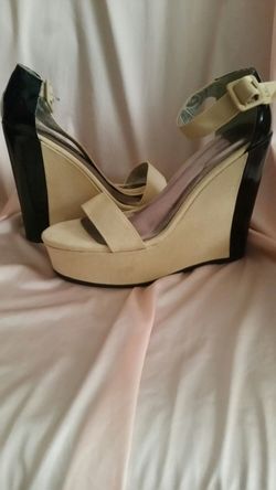 shoes 5 inch patent black platform heel size 11