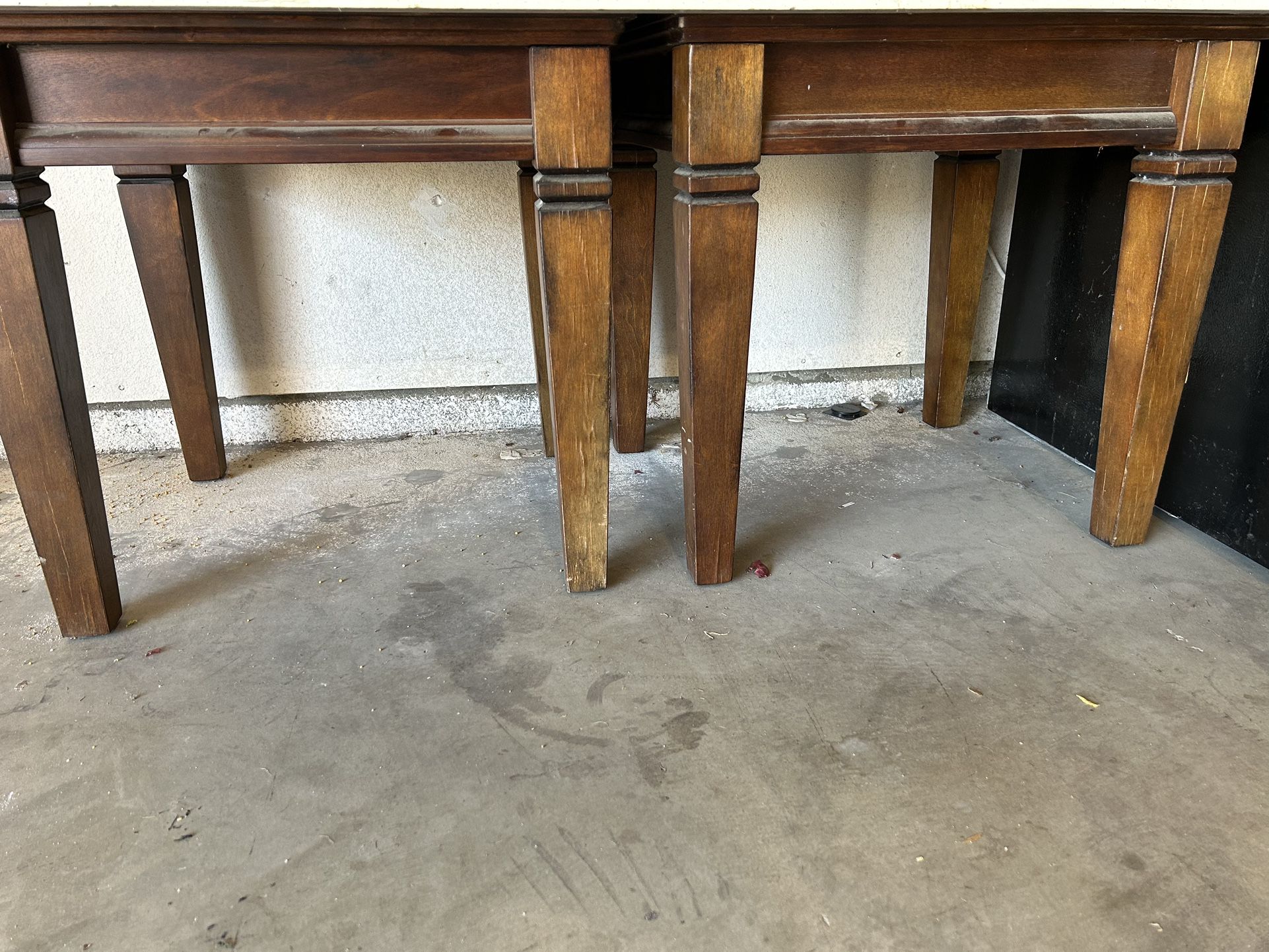 2 Tables With Granite On top