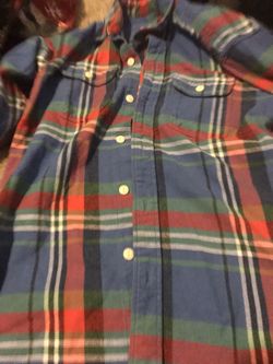 Boys GAP flannel size 10/12