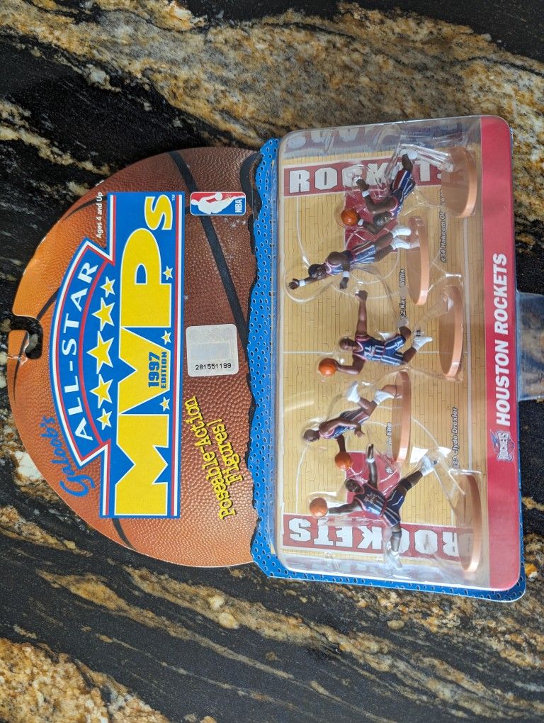 Houston Rockets From 1997 Collectible Figurines New In Box From 1997 Never Opened