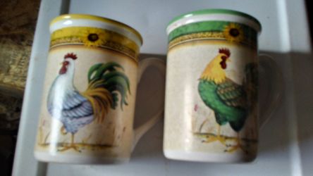 Rooster Mugs.