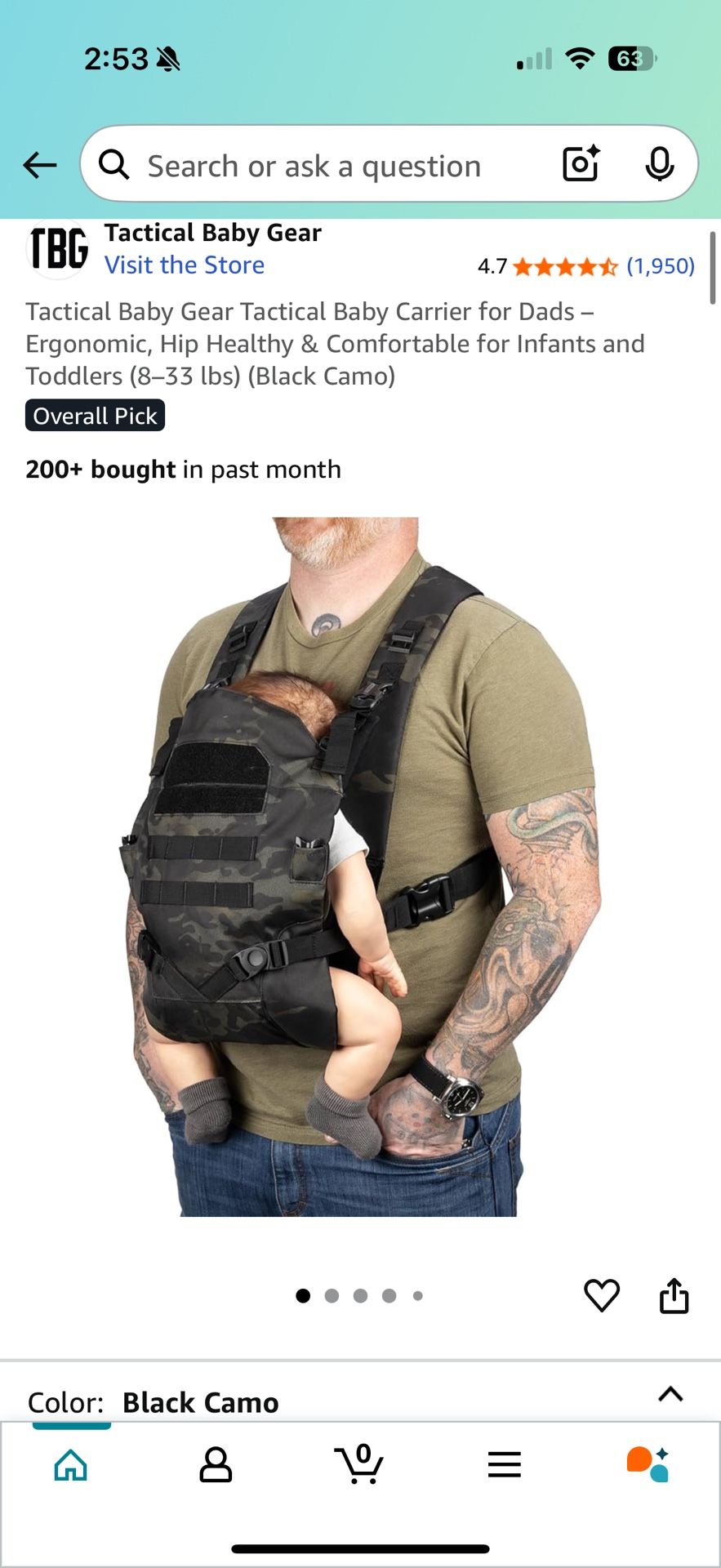 Tactical baby Gear Baby Carrier brand New