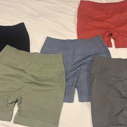 Evercute Women's Seamless Butt Lifting Shorts 5 pack