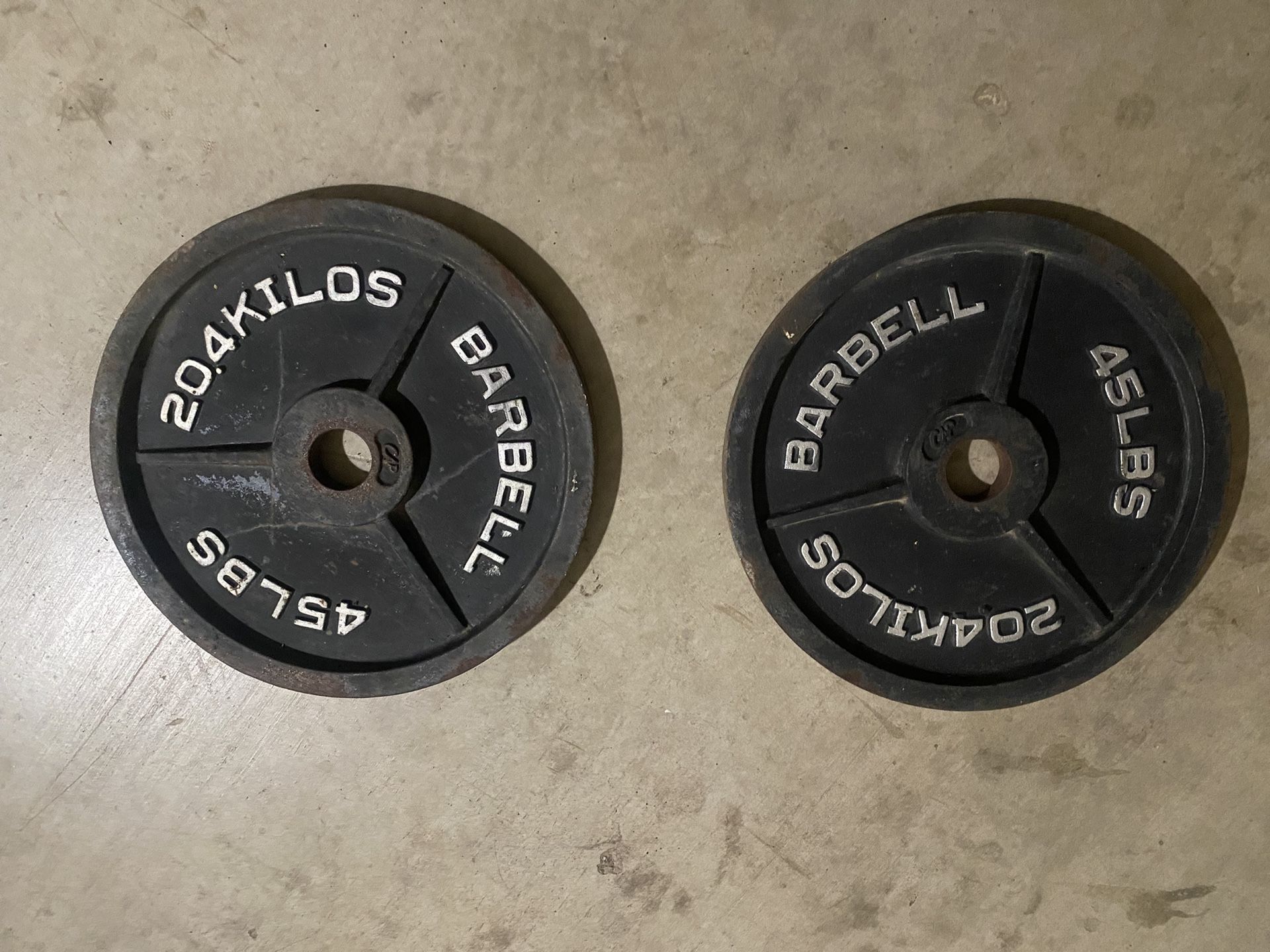 Two 45 Lb Plates