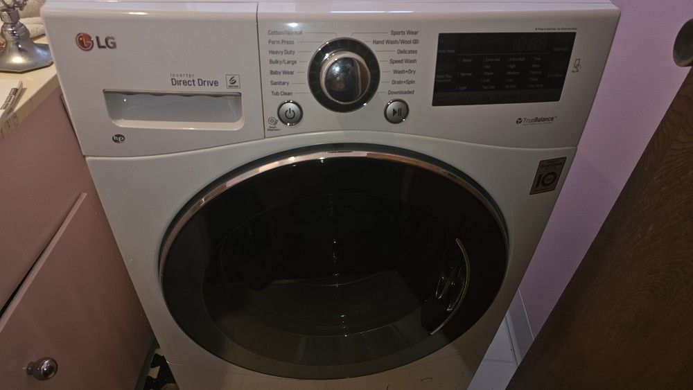 LG WM3488HW 2.3 Cubic Compact All In One Washer Dryer Combo- White