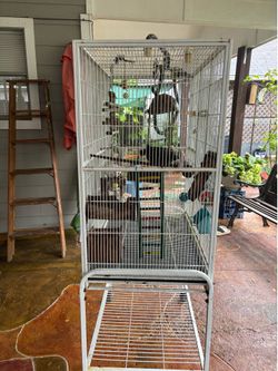 Large White Bird Cage