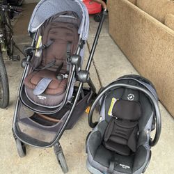 Maxi Cosi Stroller + Car Seat Combo