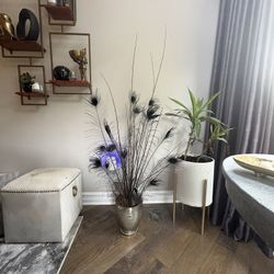 Mercury Glass Vase With Flowers