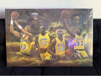 LA Lakers Legends Canvas Wall Art