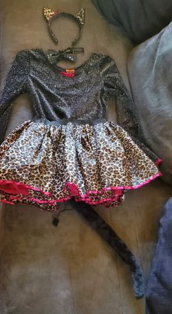 Kitty Costume With Ears,bowtie And Attached Tail