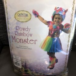 Rainbow Monster Halloween Costume - Girl Size Small
