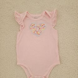 Heart Print Bodysuit for 6-9 Months Old