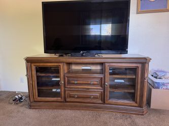 VERY NICE SOLID WOOD TV STAND
