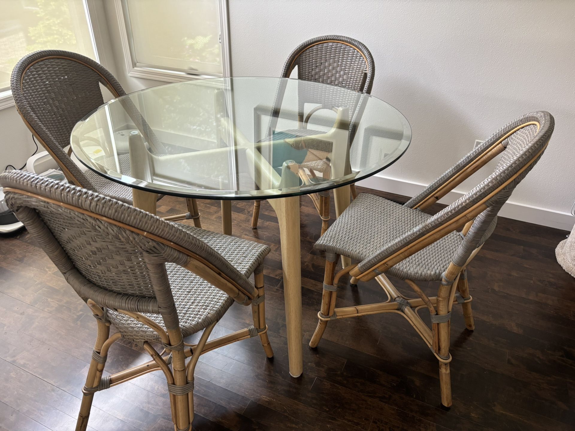 Serena & Lily Sunwashed Riviera Dining Chairs in Mist (set of 4)