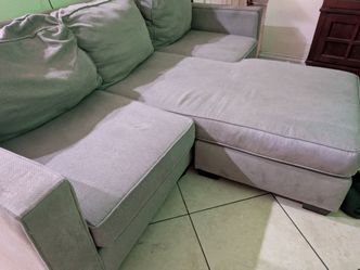 Gray Fabric Sectional Sofa with Chaise