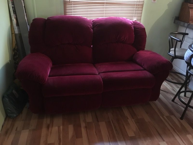 Reclining Sofa Maroon