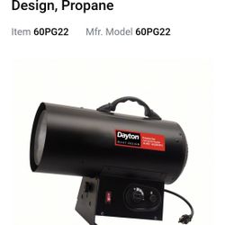 Dayton Quiet Portable 60,000BTU