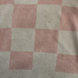 8 1/2 X 5 1/2 Pink Checkered  Rug 