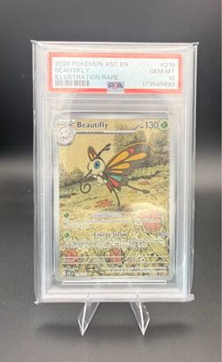 100% Authentic Pokemon Ascended Heroes Beautifly #219 PSA 10
