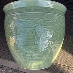 20 “ Inches Green Fish Bowl Pot 