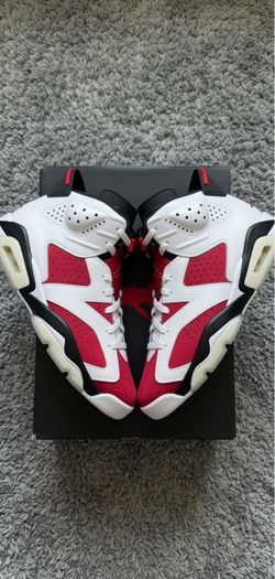 🏀 AIR JORDAN 6 RETRO CARMINE SIZE 8.5 MENS USED WITH BOX 🏀
