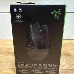 Razer - Naga V2 HyperSpeed MMO Optical Gaming Mouse with 19 Programmable Buttons Wireless Brand New