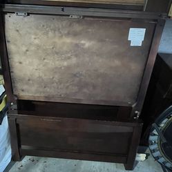 Twin Bed With Headboard And Mattress & Box. 