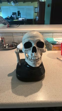 Vintage Talking Skull Head Candy Dispenser