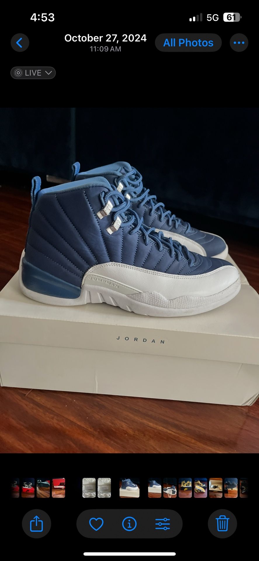Air Jordan 12 Retro Indigo Size 10.5 men’s 