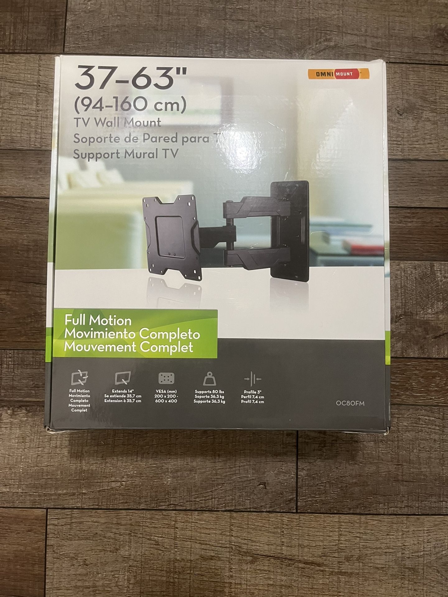 TV Wall Mount (37-63in) FULL MOTION