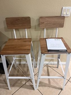 VASAGLE Bar Stools Set of 2
