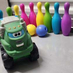 Little tykes large car and bowling set