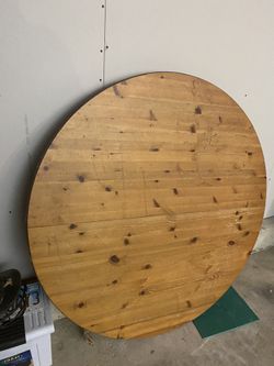 Wooden Round Table With Extension 
