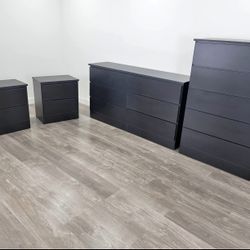Dresser Chest And 2 Nightstands - Cómoda, Gavetero Y 2 Mesitas De Noche 