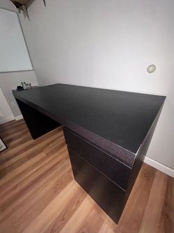 Black Desk with Drawers