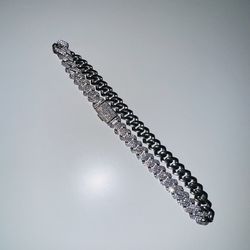 16” and 12mm Moissanite Miami Cuban Link Prong Chain.