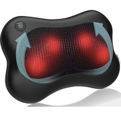 Brand New Zyllion Back and Neck Massager with Heat - 3D Deep Tissue Shiatsu Massage Pillow for Chair, Car and Muscle Pain on Whole Body: Shoulders