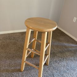 Solid Wood Bar Stool – Good Condition