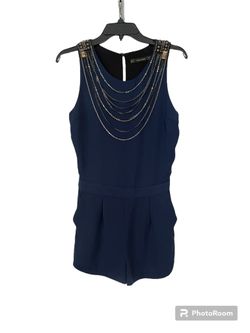Zara Blue Romper w/ Neck Chain (S)