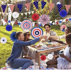 27Pcs 4th/Fourth of July Patriotic Party Decorations 
