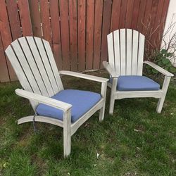 Pair Of Aluminum Adirondack Chairs