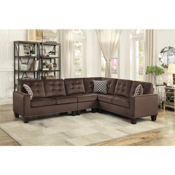Chocolate Color L Shape Sectional Free Local Delivery For Chocolate Color L Shape Sectional Free Local Delivery For