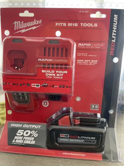 Milwaukee M18 W Starter Kit XC 8.0Ah Battery & Rapid Charger