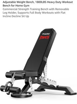 Adjustable Weight Bench, 1800LBS Heavy Duty Workout Bench