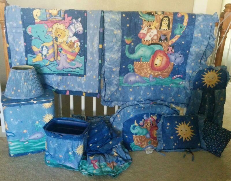 Kidsline Serendipity Noah's Ark crib bedding and decor set - Price Reduced