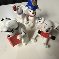 Lot of 4 * Disney 101 Dalmatians * Figures * Happy Meal Toys * Dogs