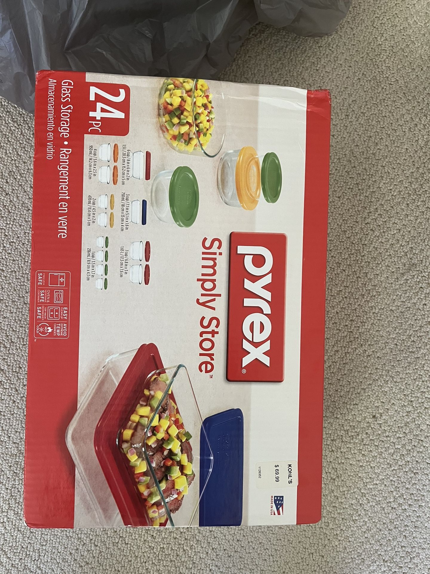 *** Brand New *** Simply Pyrex Set Of 24 Containers
