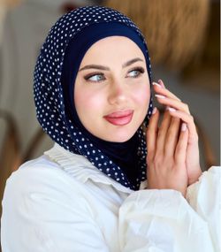 طباقيه قطن وهودي شيفون منقط
